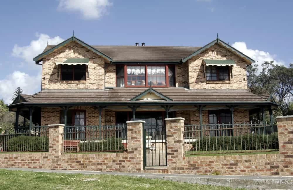 Federation brick house brick fence